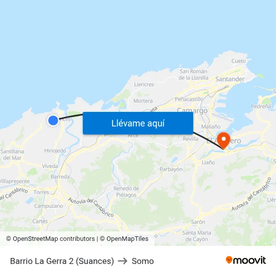 Barrio La Gerra 2 (Suances) to Somo map