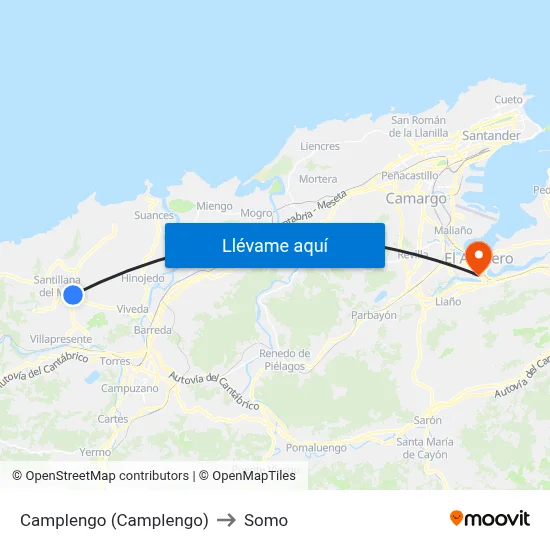 Camplengo (Camplengo) to Somo map