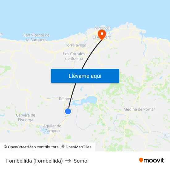 Fombellida (Fombellida) to Somo map
