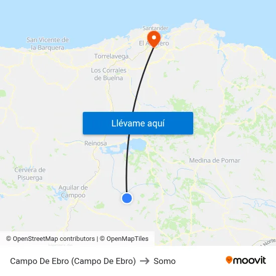 Campo De Ebro (Campo De Ebro) to Somo map