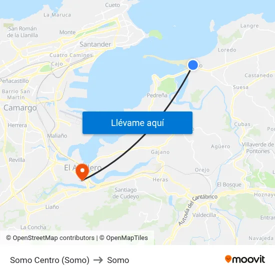 Somo Centro (Somo) to Somo map