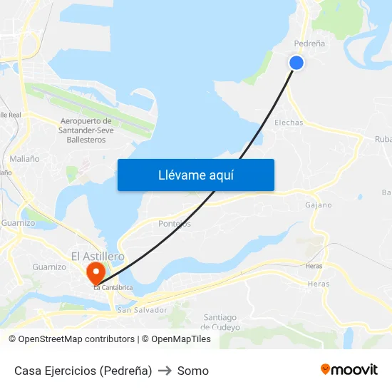 Casa Ejercicios (Pedreña) to Somo map