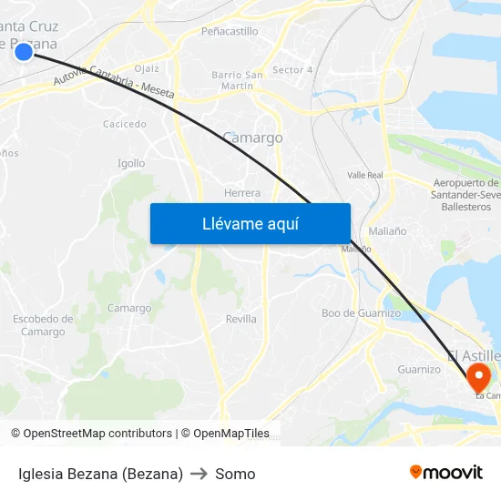 Iglesia Bezana (Bezana) to Somo map