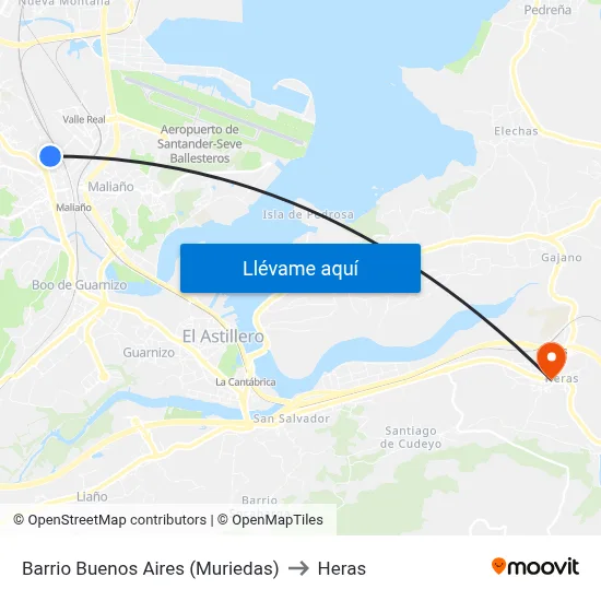 Barrio Buenos Aires (Muriedas) to Heras map