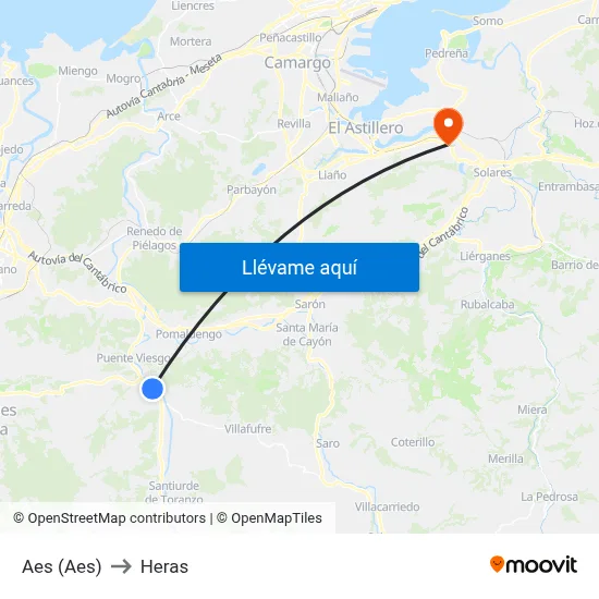 Aes (Aes) to Heras map