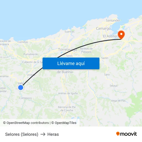 Selores (Selores) to Heras map