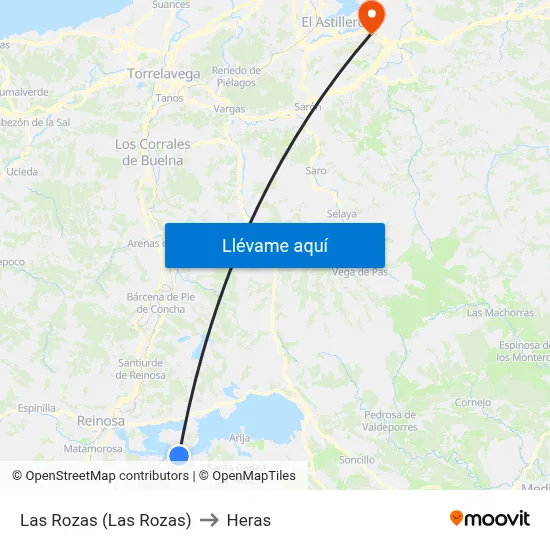 Las Rozas (Las Rozas) to Heras map