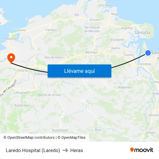 Laredo Hospital (Laredo) to Heras map