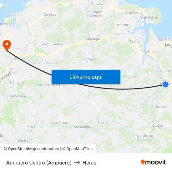 Ampuero Centro (Ampuero) to Heras map