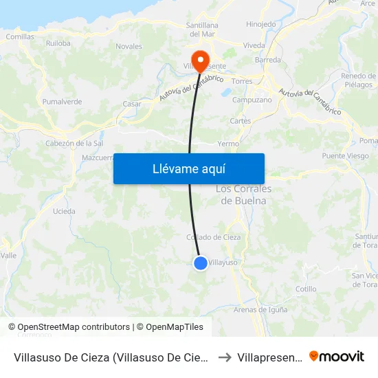 Villasuso De Cieza (Villasuso De Cieza) to Villapresente map