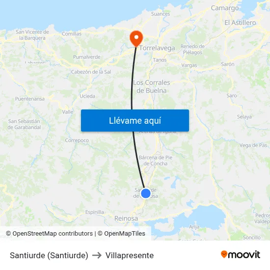 Santiurde (Santiurde) to Villapresente map