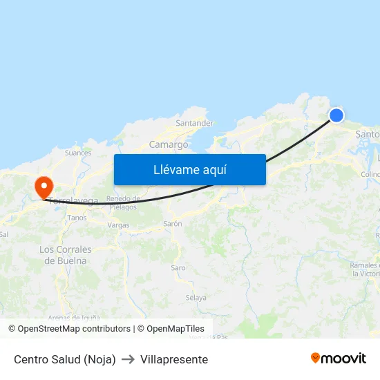 Centro Salud (Noja) to Villapresente map