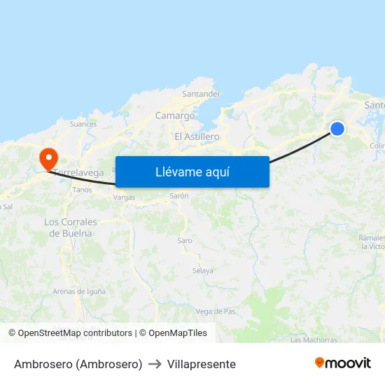 Ambrosero (Ambrosero) to Villapresente map