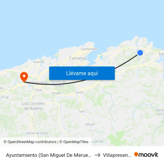 Ayuntamiento (San Miguel De Meruelo) to Villapresente map