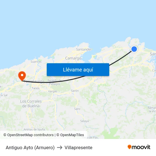 Antiguo Ayto (Arnuero) to Villapresente map