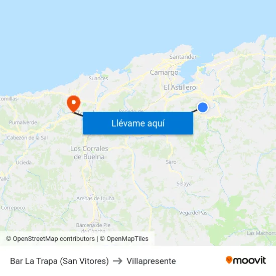 Bar La Trapa (San Vitores) to Villapresente map