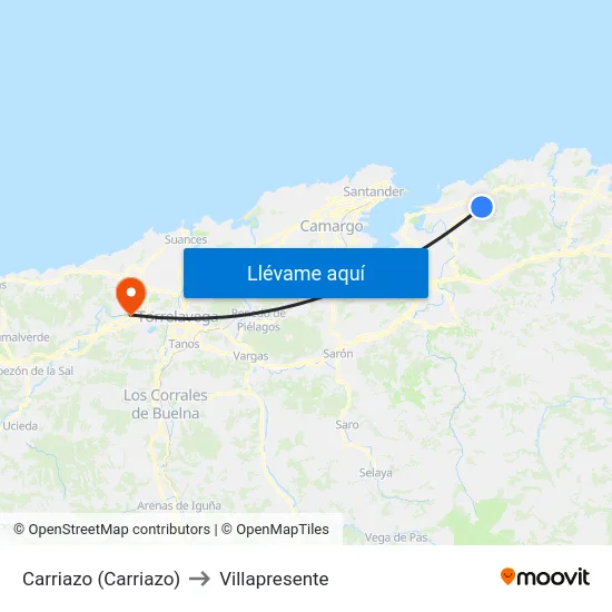 Carriazo (Carriazo) to Villapresente map