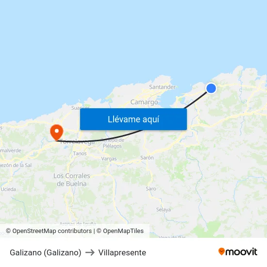 Galizano (Galizano) to Villapresente map