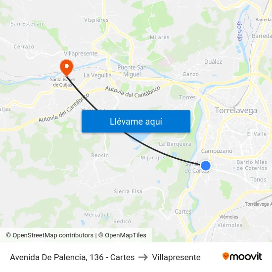 Avenida De Palencia, 136 - Cartes to Villapresente map