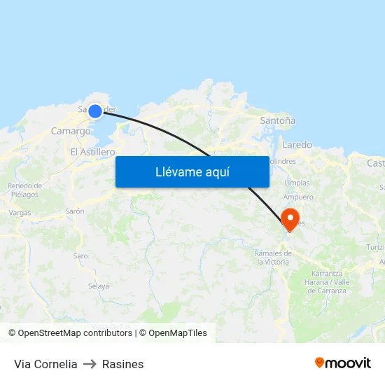 Via Cornelia to Rasines map