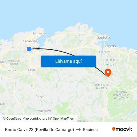 Barrio Calva 23 (Revilla De Camargo) to Rasines map