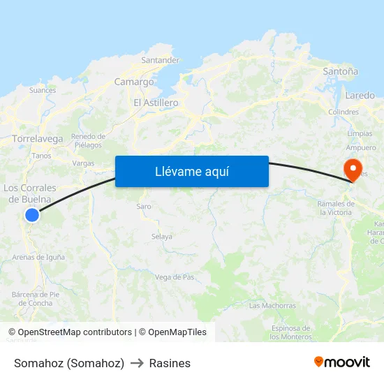 Somahoz (Somahoz) to Rasines map