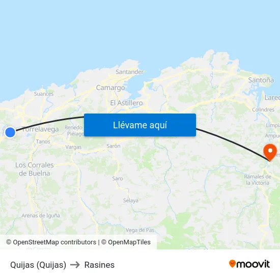 Quijas (Quijas) to Rasines map