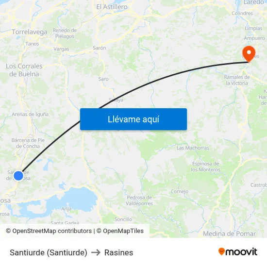 Santiurde (Santiurde) to Rasines map