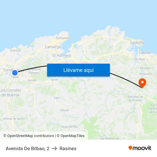 Avenida De Bilbao, 2 to Rasines map