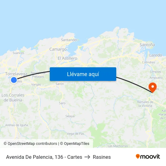 Avenida De Palencia, 136 - Cartes to Rasines map