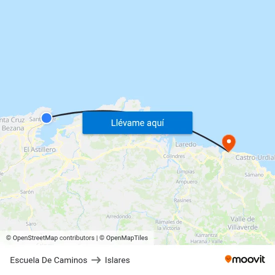 Escuela De Caminos to Islares map