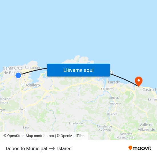 Deposito Municipal to Islares map