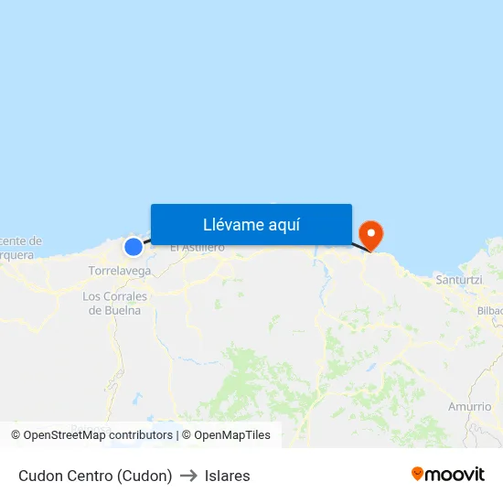 Cudon Centro (Cudon) to Islares map