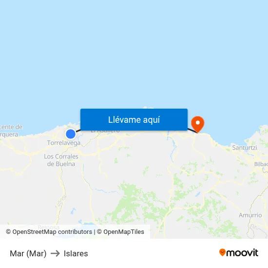 Mar (Mar) to Islares map