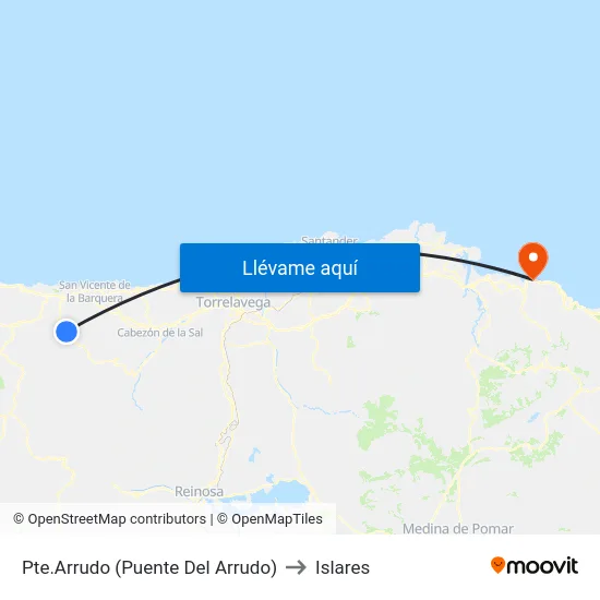 Pte.Arrudo (Puente Del Arrudo) to Islares map
