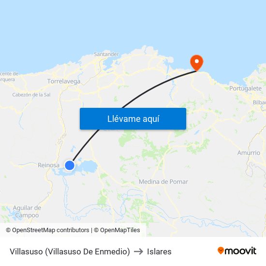 Villasuso (Villasuso De Enmedio) to Islares map