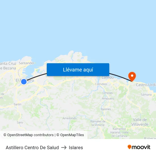 Astillero Centro De Salud to Islares map