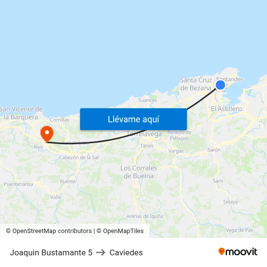 Joaquin Bustamante 5 to Caviedes map