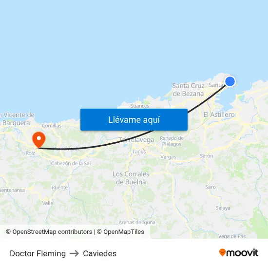 Doctor Fleming to Caviedes map