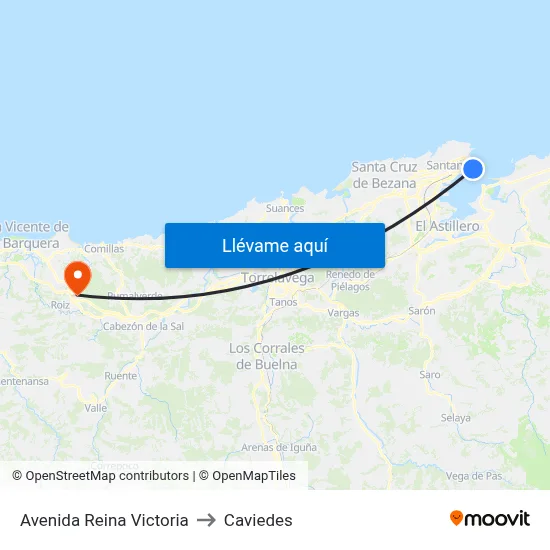 Avenida Reina Victoria to Caviedes map
