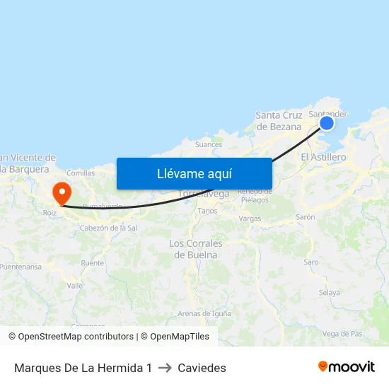 Marques De La Hermida 1 to Caviedes map