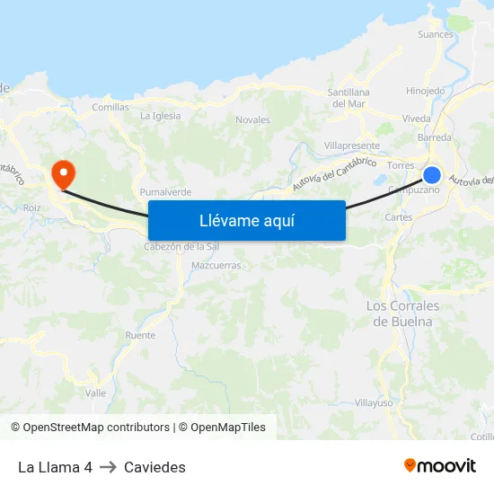 La Llama 4 to Caviedes map