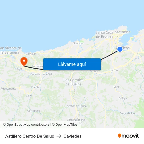 Astillero Centro De Salud to Caviedes map