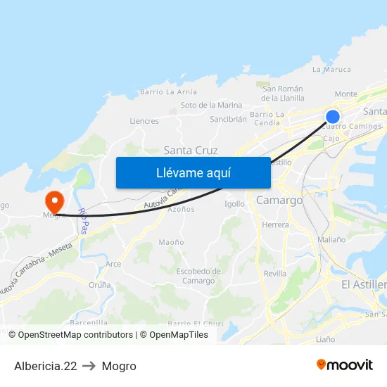 Albericia.22 to Mogro map