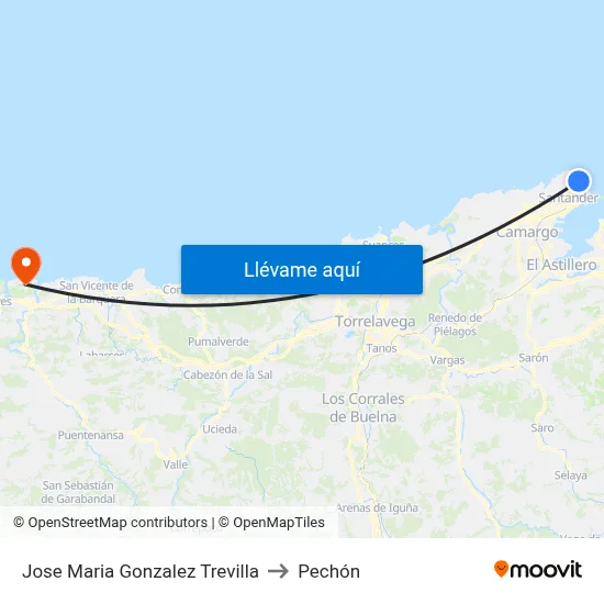 Jose Maria Gonzalez Trevilla to Pechón map