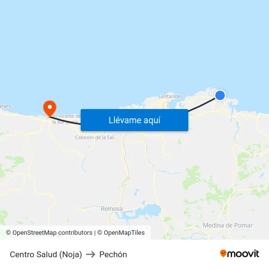 Centro Salud (Noja) to Pechón map