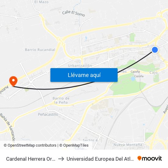 Cardenal Herrera Oria 17 to Universidad Europea Del Atlántico map
