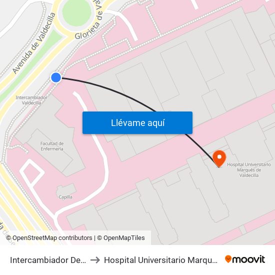 Intercambiador De Valdecilla to Hospital Universitario Marqués De Valdecilla map