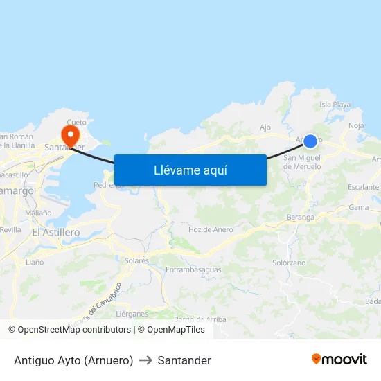 Antiguo Ayto (Arnuero) to Santander map