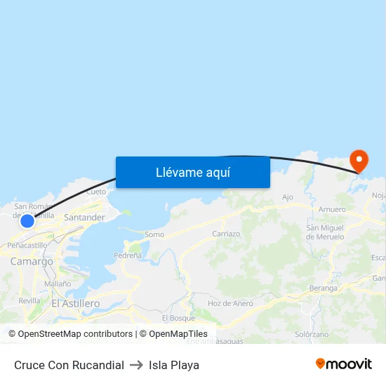 Cruce Con Rucandial to Isla Playa map